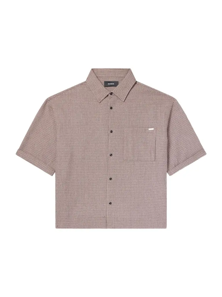 Houndstooth Wool-Blend Twill Shirt - Men Houndstooth Wool-Blend Twill Shirt - Men