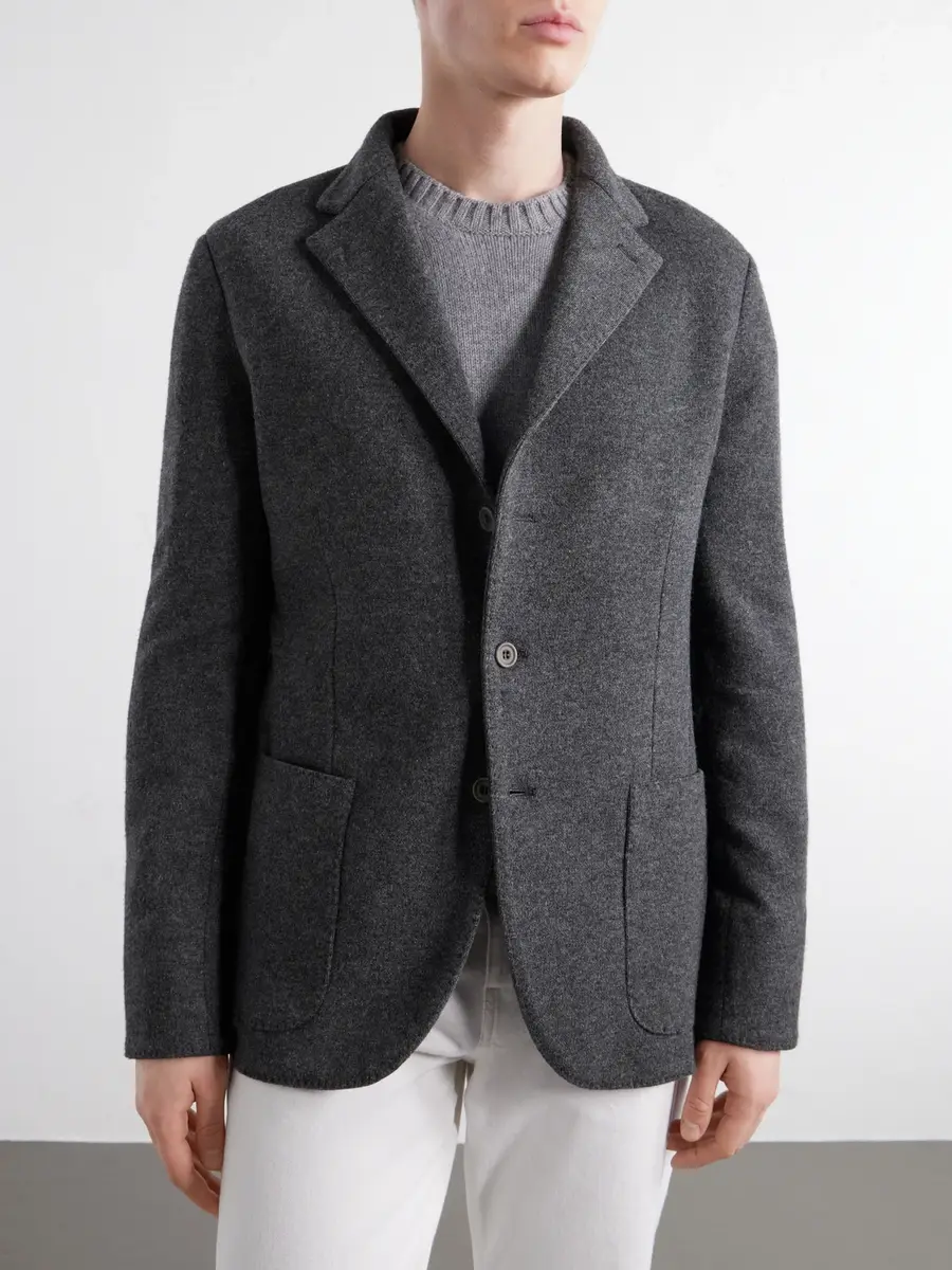 Anderson & Sheppard Unstructured Wool and Cashmere-Blend Blazer - Men | Thumbnail 3 Anderson & Sheppard Unstructured Wool and Cashmere-Blend Blazer - Men | Thumbnail 3