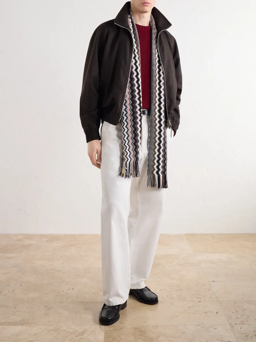 Missoni Striped Crochet-Knit Wool-Blend Scarf - Men | Thumbnail 2 Missoni Striped Crochet-Knit Wool-Blend Scarf - Men | Thumbnail 2