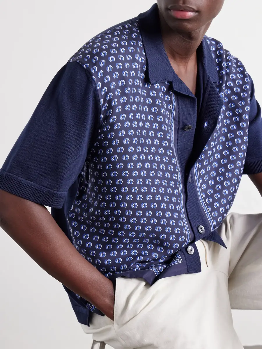 Ralph Lauren Purple Label Camp-Collar Printed Silk And Cotton-Blend Twill Shirt - Men | Thumbnail 5 Ralph Lauren Purple Label Camp-Collar Printed Silk And Cotton-Blend Twill Shirt - Men | Thumbnail 5