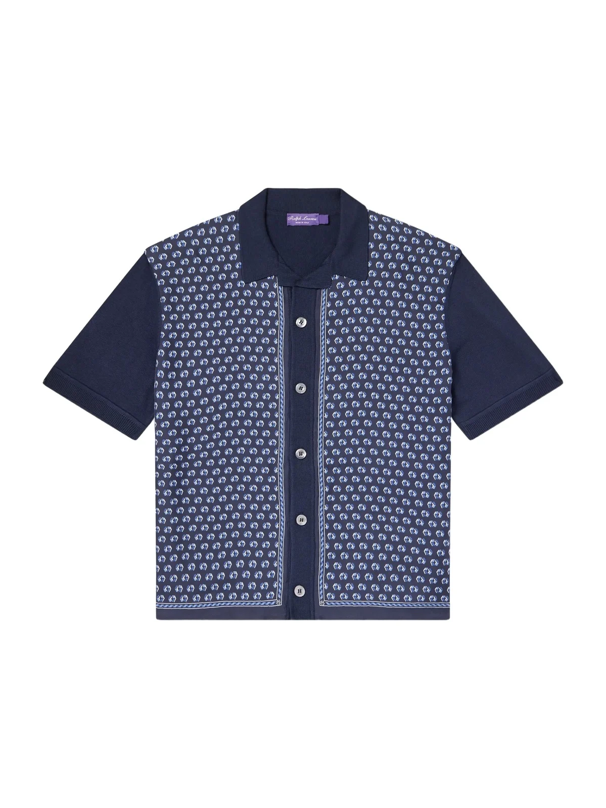 Ralph Lauren Purple Label Camp-Collar Printed Silk And Cotton-Blend Twill Shirt - Men