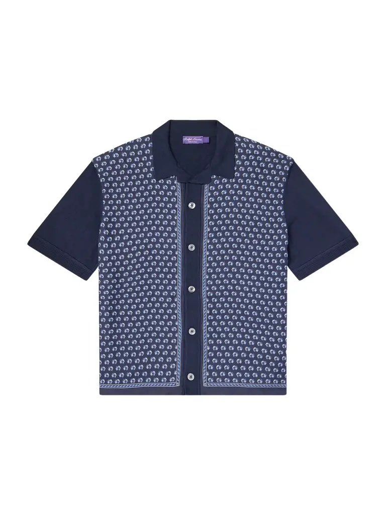 Camp-Collar Printed Silk And Cotton-Blend Twill Shirt - Men Camp-Collar Printed Silk And Cotton-Blend Twill Shirt - Men