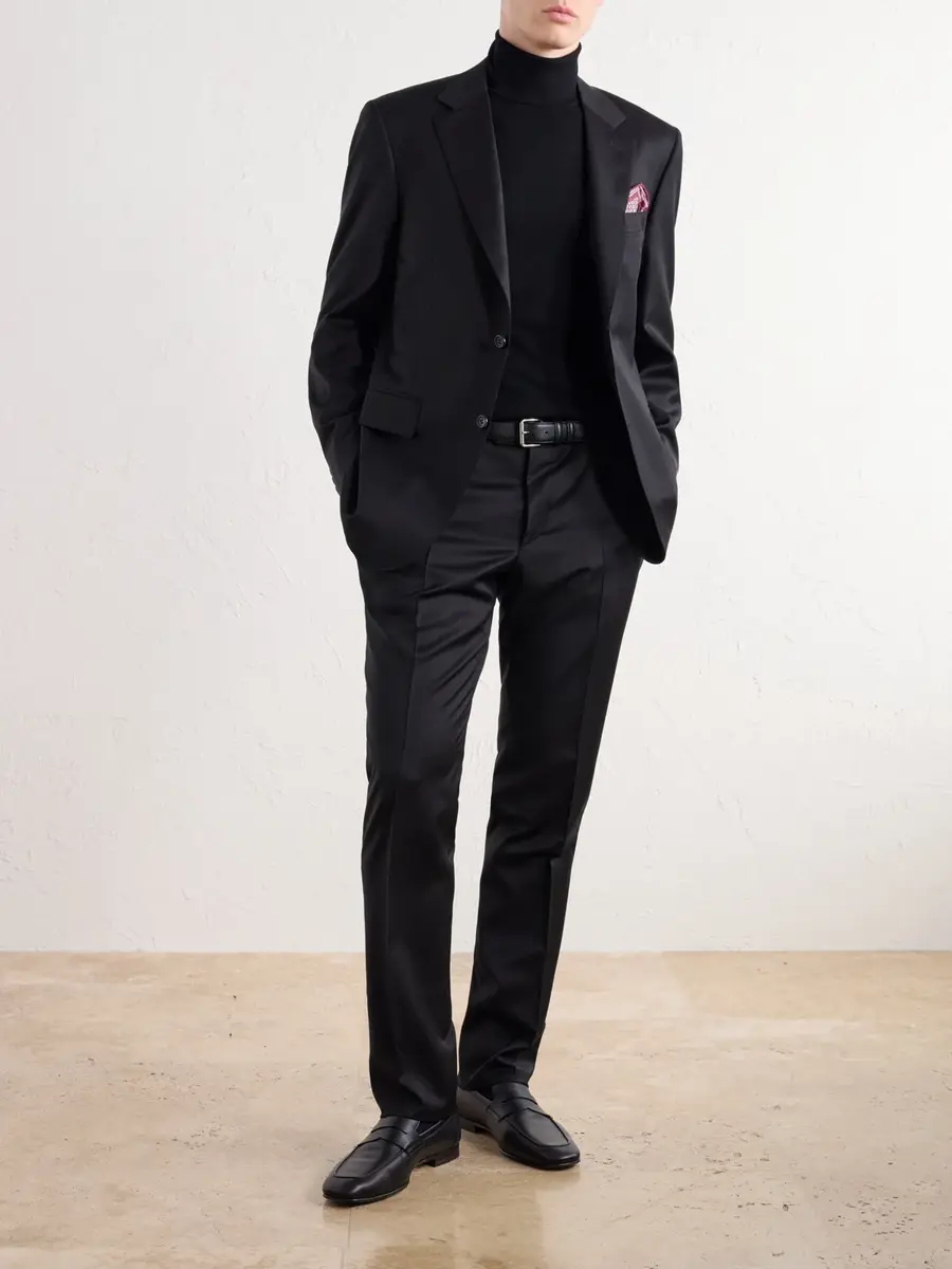 Canali Slim-Fit Tapered Wool-Twill Suit Trousers - Men | Thumbnail 2 Canali Slim-Fit Tapered Wool-Twill Suit Trousers - Men | Thumbnail 2