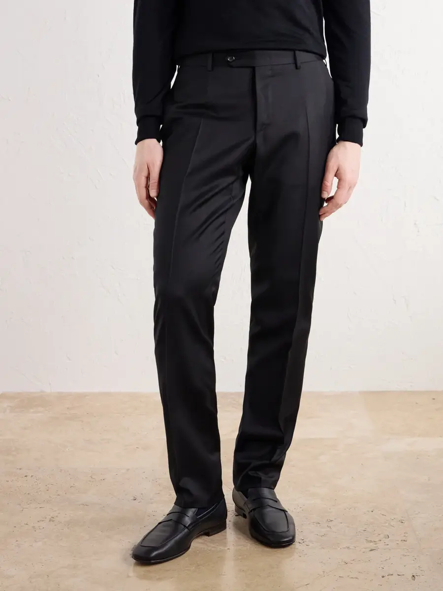 Canali Slim-Fit Tapered Wool-Twill Suit Trousers - Men | Thumbnail 3 Canali Slim-Fit Tapered Wool-Twill Suit Trousers - Men | Thumbnail 3