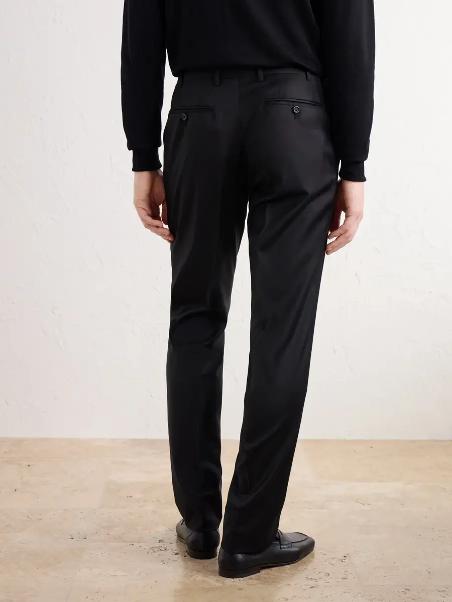Canali Slim-Fit Tapered Wool-Twill Suit Trousers - Men | Thumbnail 4 Canali Slim-Fit Tapered Wool-Twill Suit Trousers - Men | Thumbnail 4