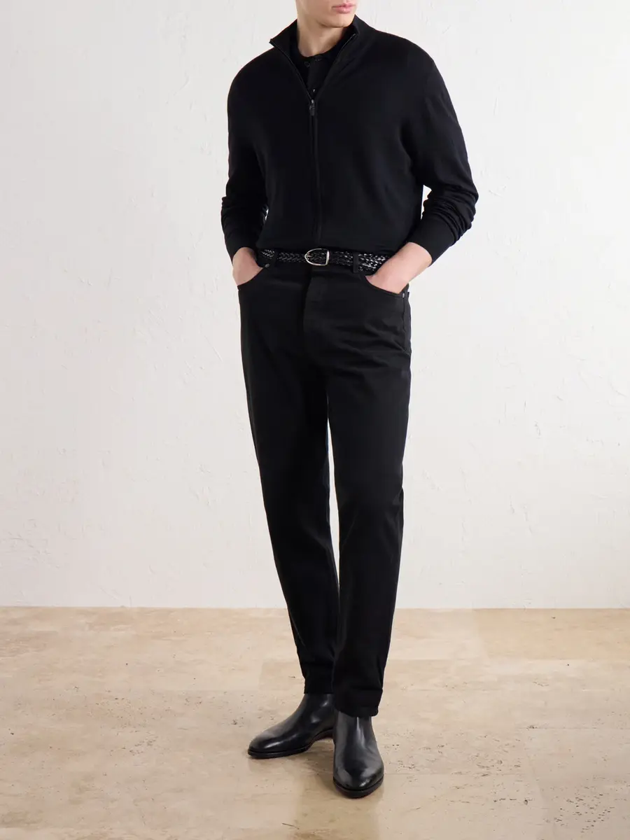 Canali Wool Zip-Up Sweater - Men | Thumbnail 2 Canali Wool Zip-Up Sweater - Men | Thumbnail 2