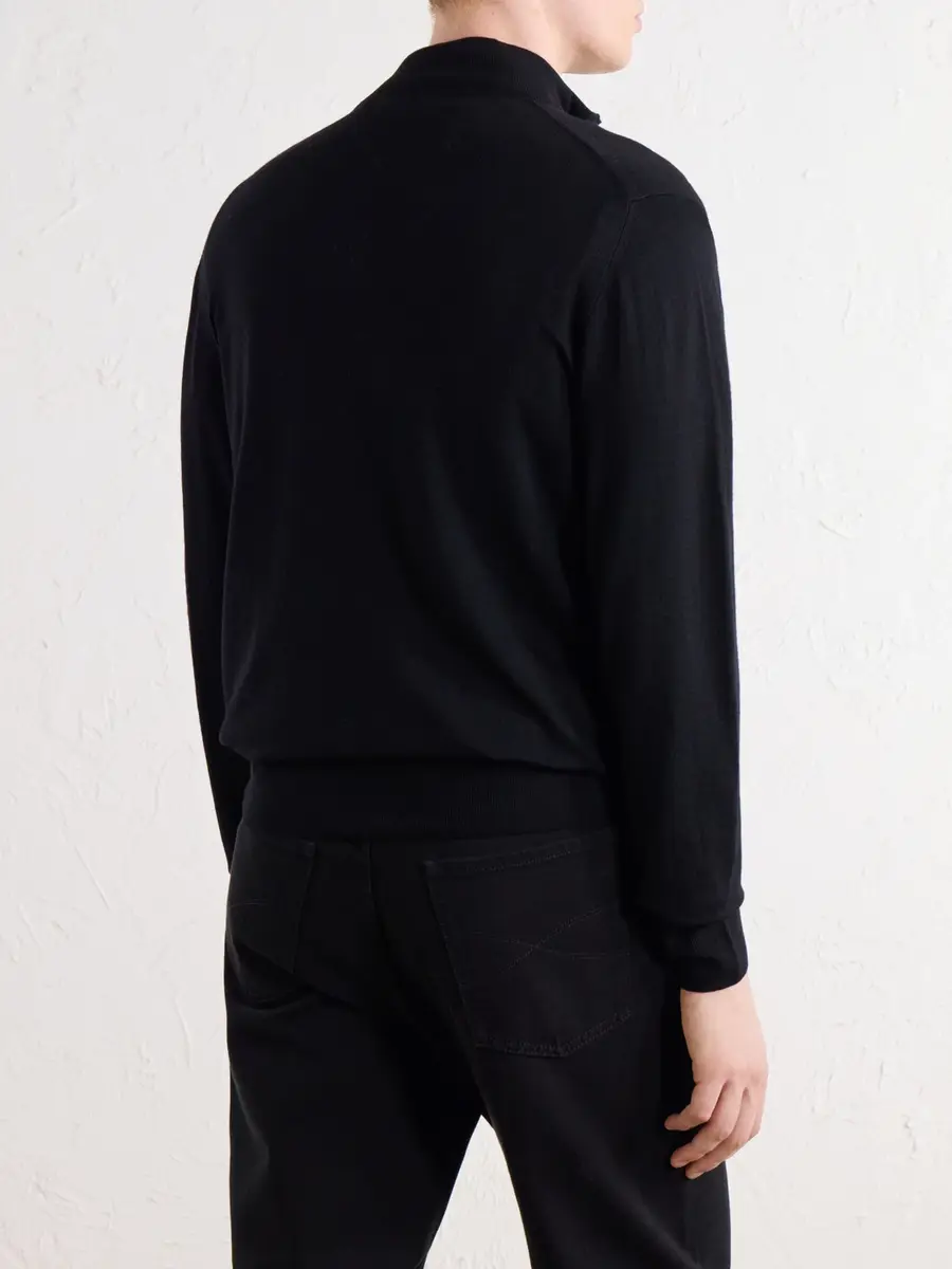 Canali Wool Zip-Up Sweater - Men | Thumbnail 4 Canali Wool Zip-Up Sweater - Men | Thumbnail 4
