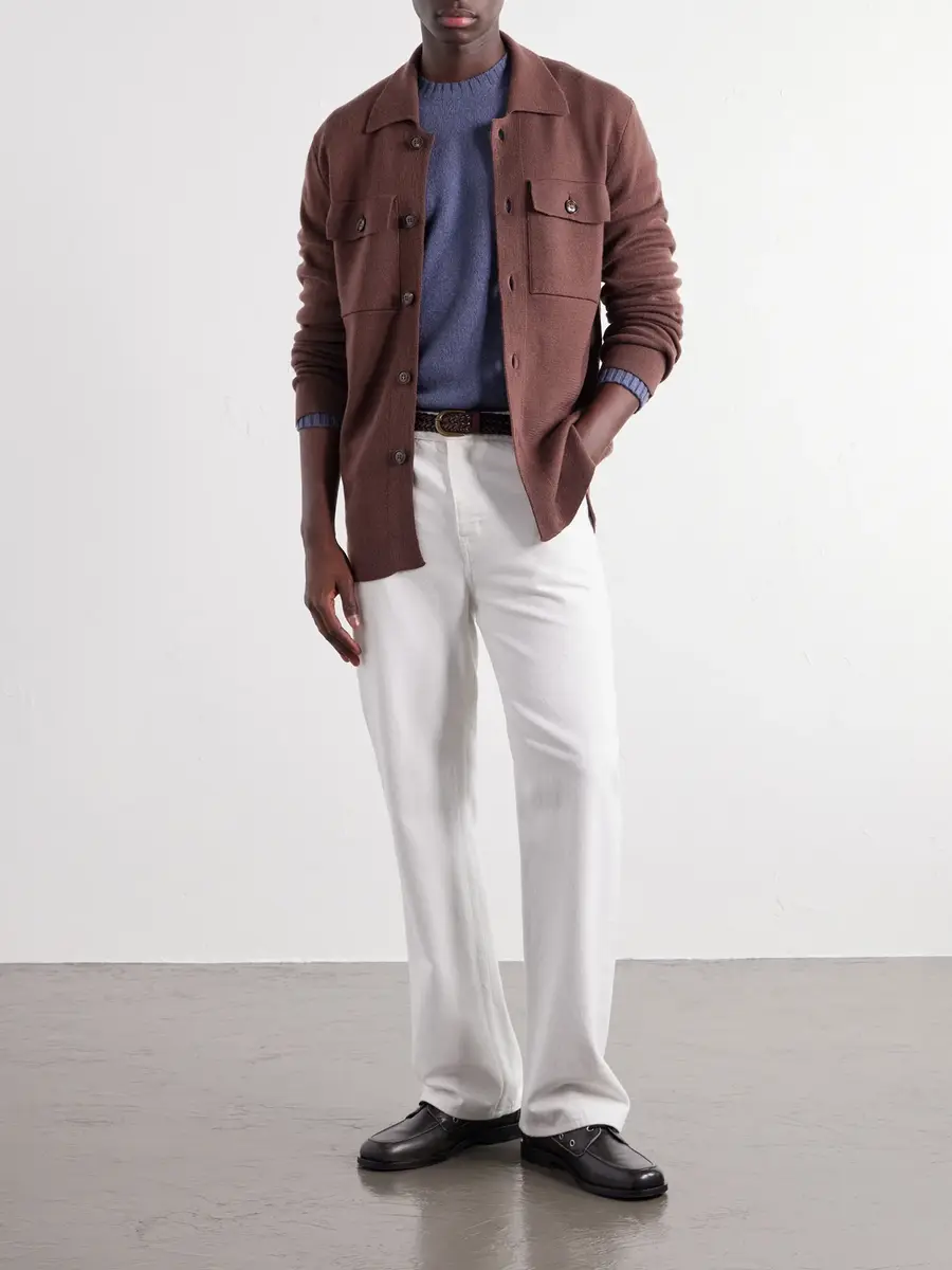 PIACENZA 1733 Virgin Wool Knitted Overshirt - Men | Thumbnail 2 PIACENZA 1733 Virgin Wool Knitted Overshirt - Men | Thumbnail 2