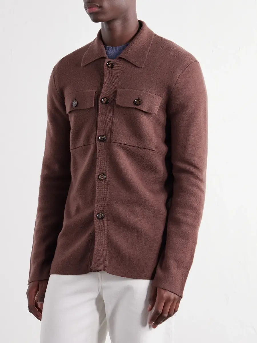 PIACENZA 1733 Virgin Wool Knitted Overshirt - Men | Thumbnail 3 PIACENZA 1733 Virgin Wool Knitted Overshirt - Men | Thumbnail 3