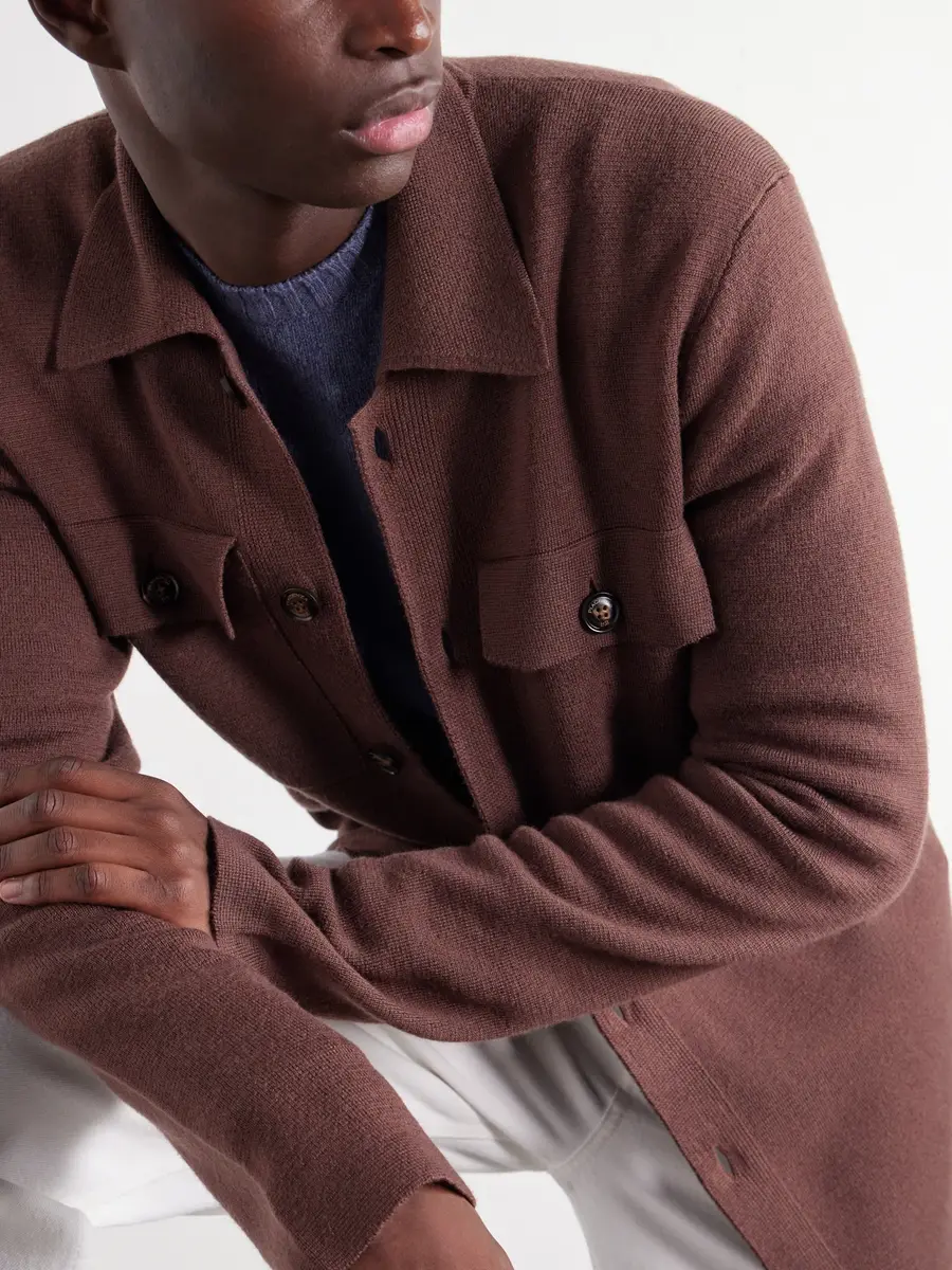 PIACENZA 1733 Virgin Wool Knitted Overshirt - Men | Thumbnail 5 PIACENZA 1733 Virgin Wool Knitted Overshirt - Men | Thumbnail 5