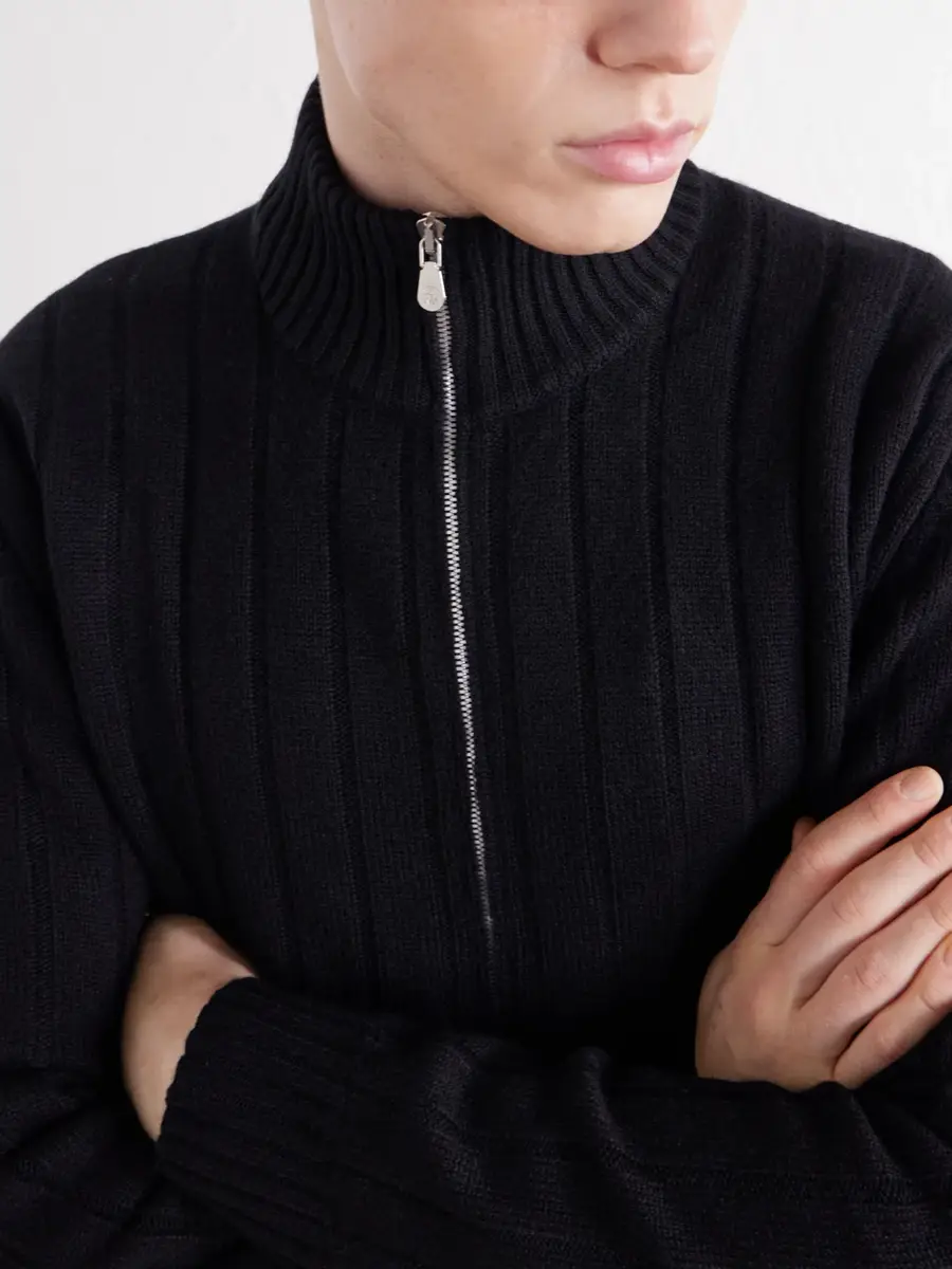 Brunello Cucinelli Ribbed Cashmere Zip-Up Sweater - Men | Thumbnail 5 Brunello Cucinelli Ribbed Cashmere Zip-Up Sweater - Men | Thumbnail 5