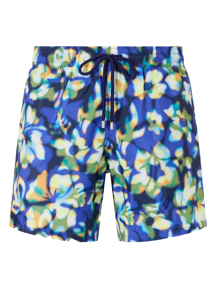 Mahina Straight-Leg Mid-Length Printed Recycled Shell Swim Shorts - Men Mahina Straight-Leg Mid-Length Printed Recycled Shell Swim Shorts - Men