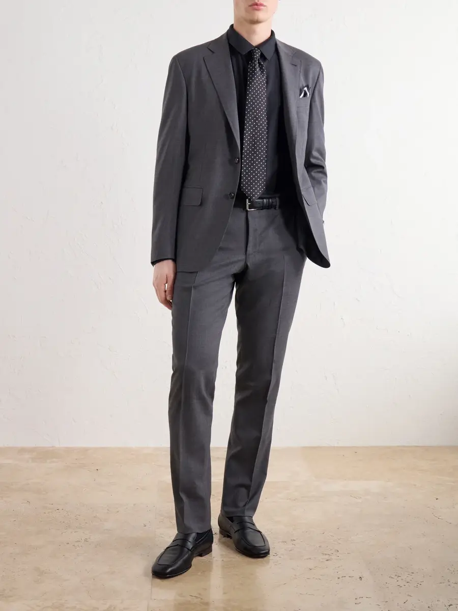 Canali Straight-Leg Wool-Blend Twill Trousers - Men | Thumbnail 2 Canali Straight-Leg Wool-Blend Twill Trousers - Men | Thumbnail 2