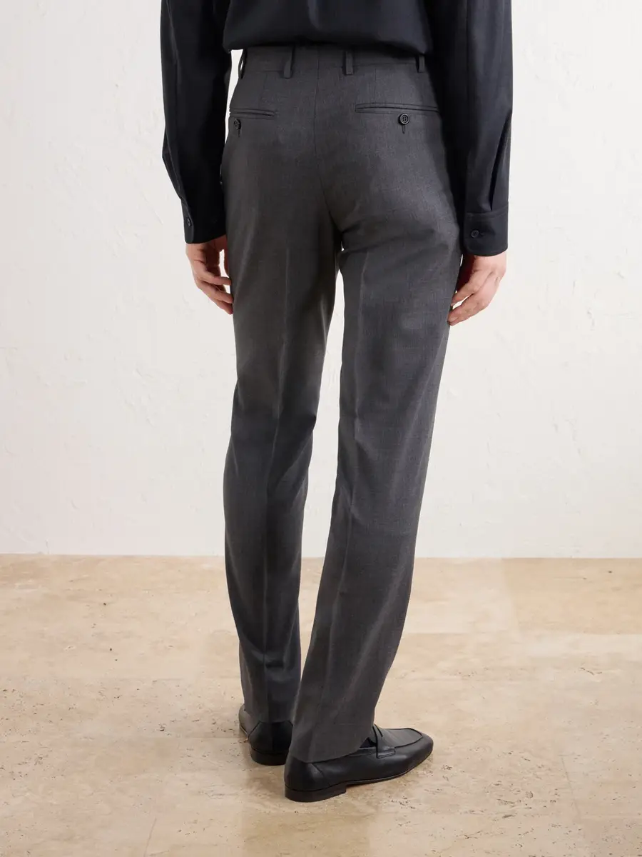 Canali Straight-Leg Wool-Blend Twill Trousers - Men | Thumbnail 4 Canali Straight-Leg Wool-Blend Twill Trousers - Men | Thumbnail 4