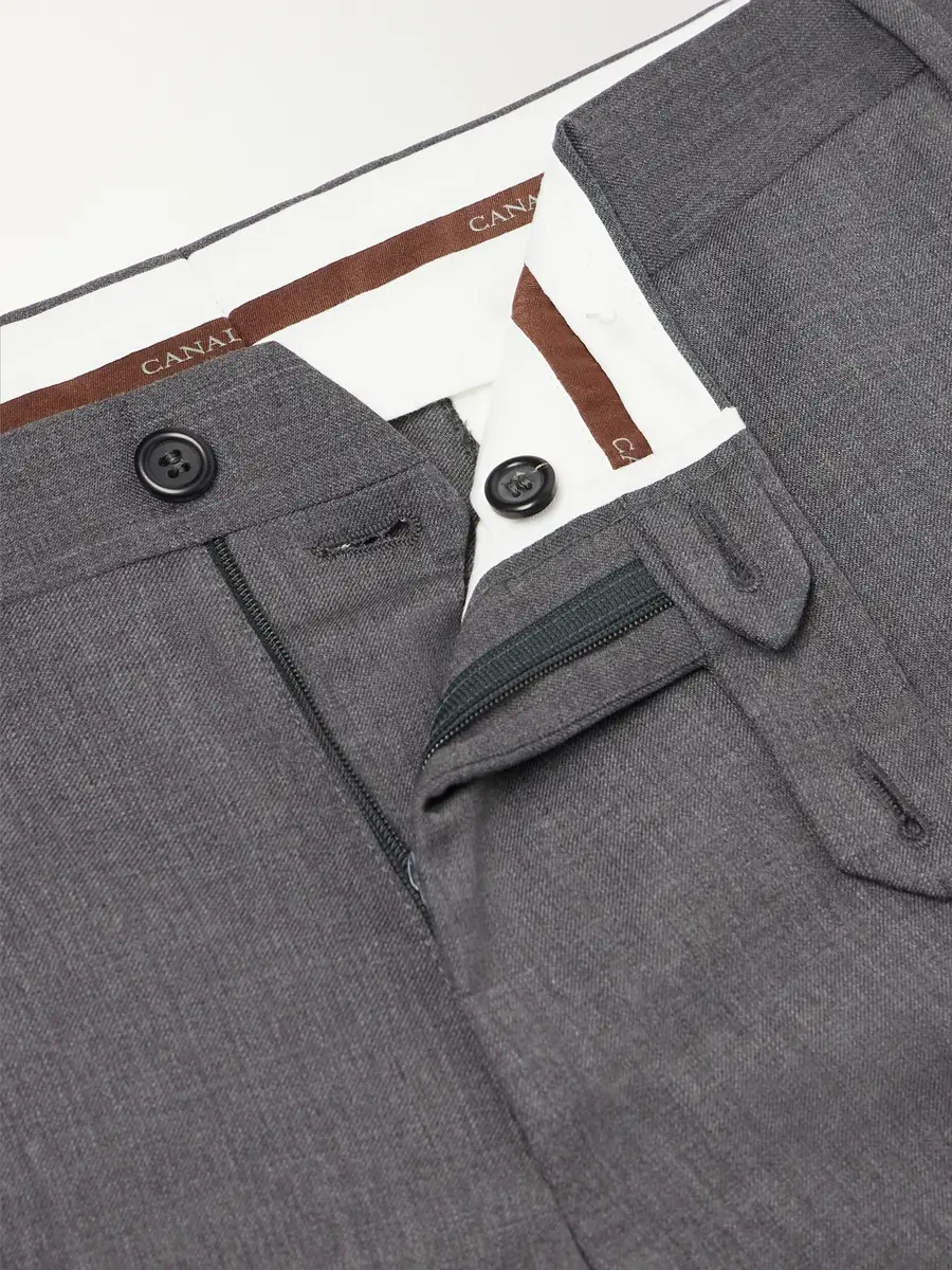 Canali Straight-Leg Wool-Blend Twill Trousers - Men | Thumbnail 6 Canali Straight-Leg Wool-Blend Twill Trousers - Men | Thumbnail 6