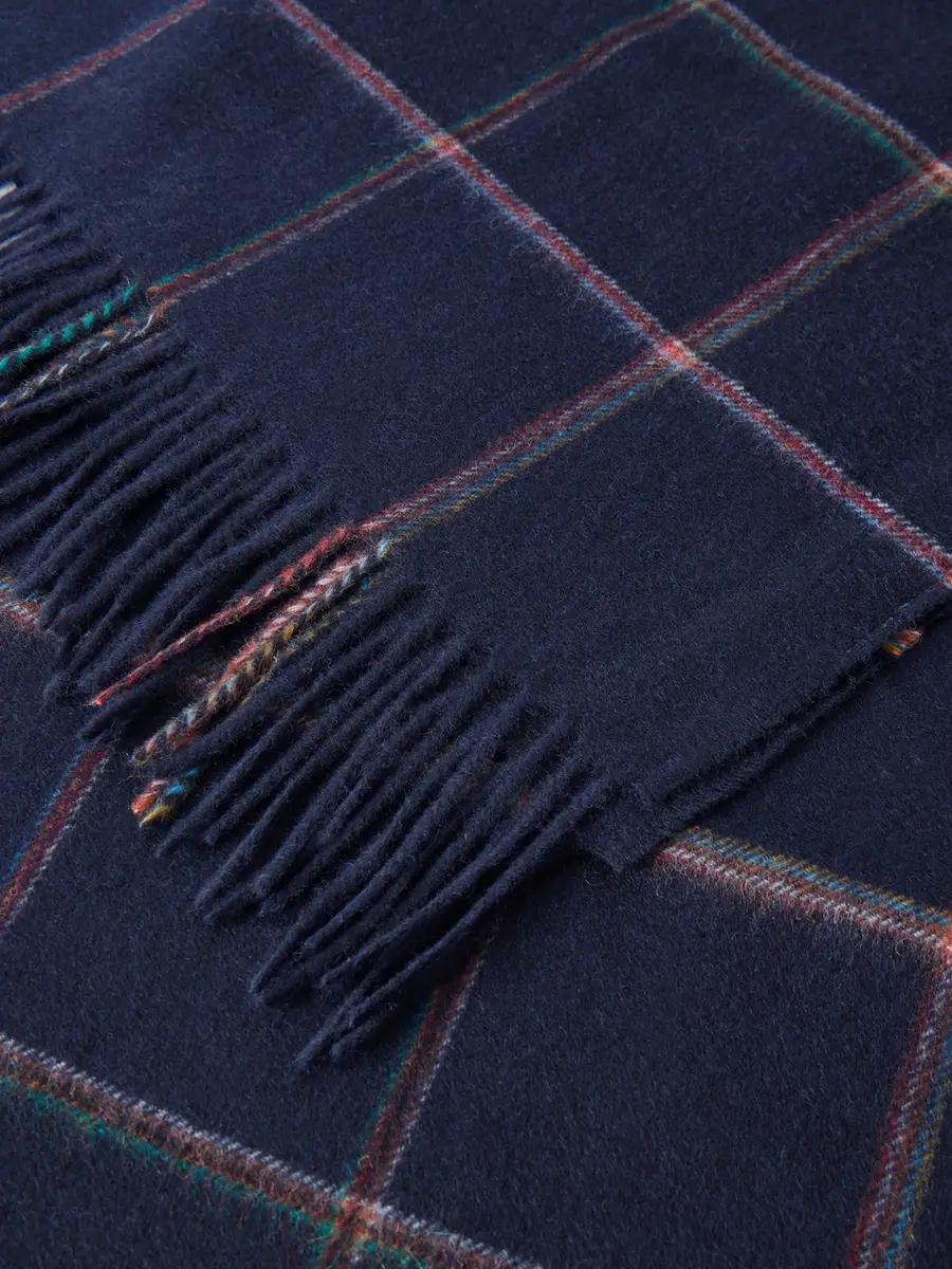 Paul Smith Checked Wool and Cashmere-Blend Scarf - Men | Thumbnail 4 Paul Smith Checked Wool and Cashmere-Blend Scarf - Men | Thumbnail 4