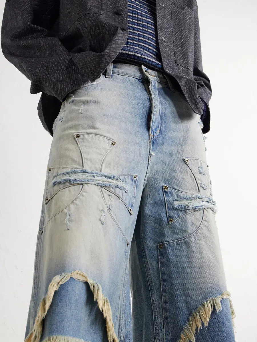 SEKRIT Chopper Distressed Denim Shorts - Men | Thumbnail 5 SEKRIT Chopper Distressed Denim Shorts - Men | Thumbnail 5