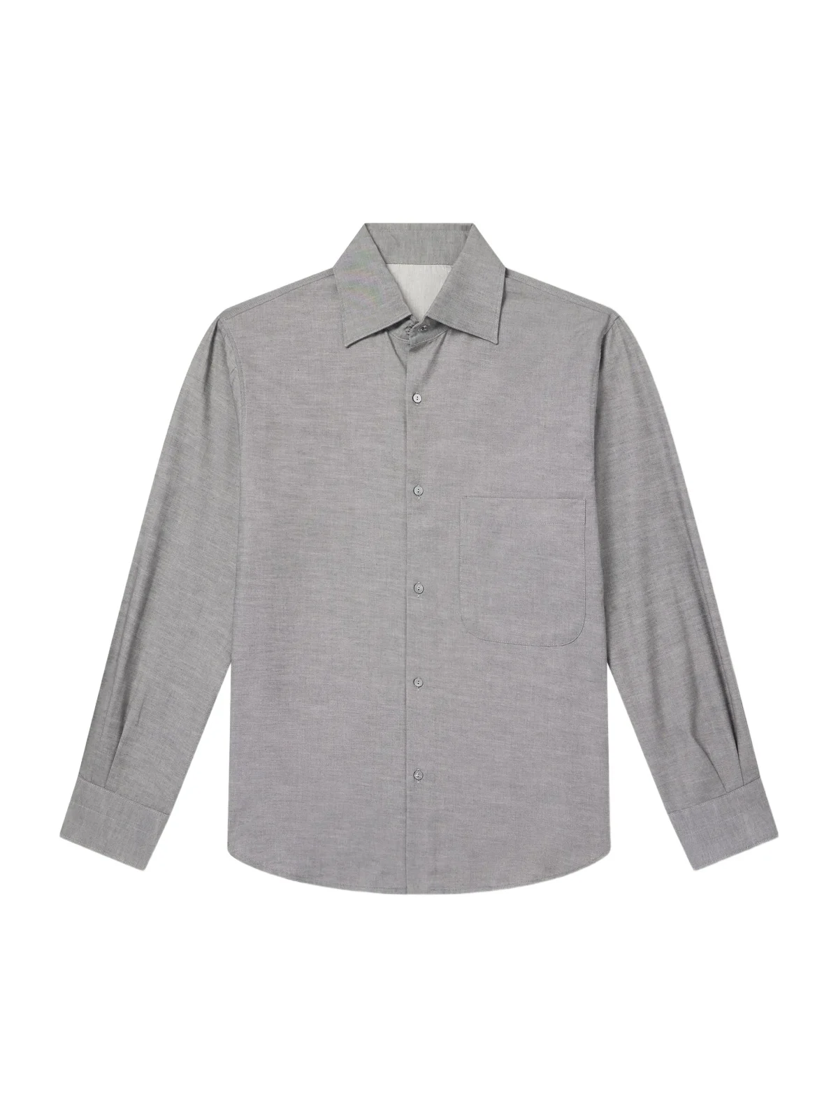 Spread-Collar Brushed Cotton Woven Shirt - Men Spread-Collar Brushed Cotton Woven Shirt - Men