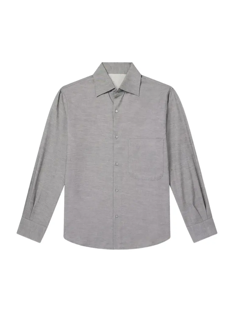 Stòffa Spread-Collar Brushed Cotton Woven Shirt - Men
