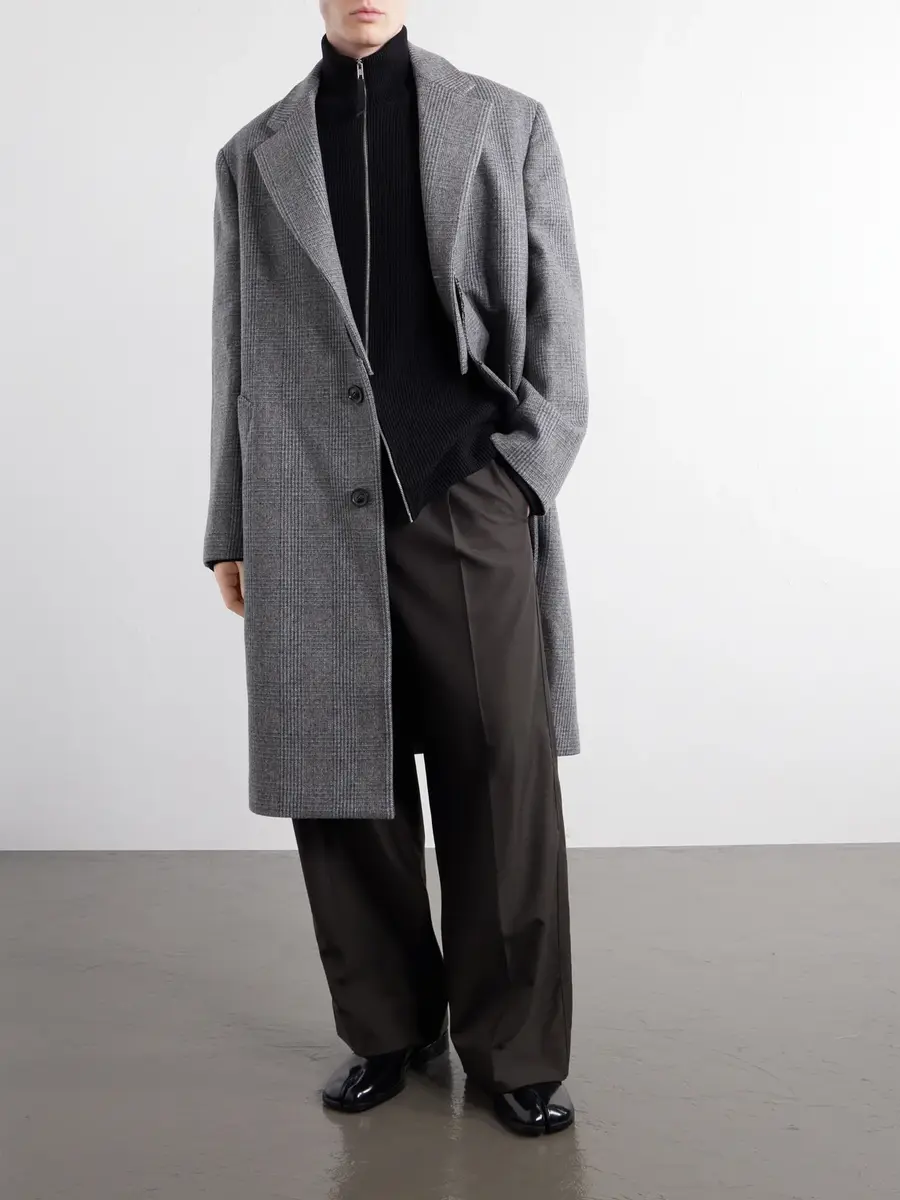 Maison Margiela Double-Breasted Prince of Wales Checked Virgin Wool Coat - Men | Thumbnail 2 Maison Margiela Double-Breasted Prince of Wales Checked Virgin Wool Coat - Men | Thumbnail 2