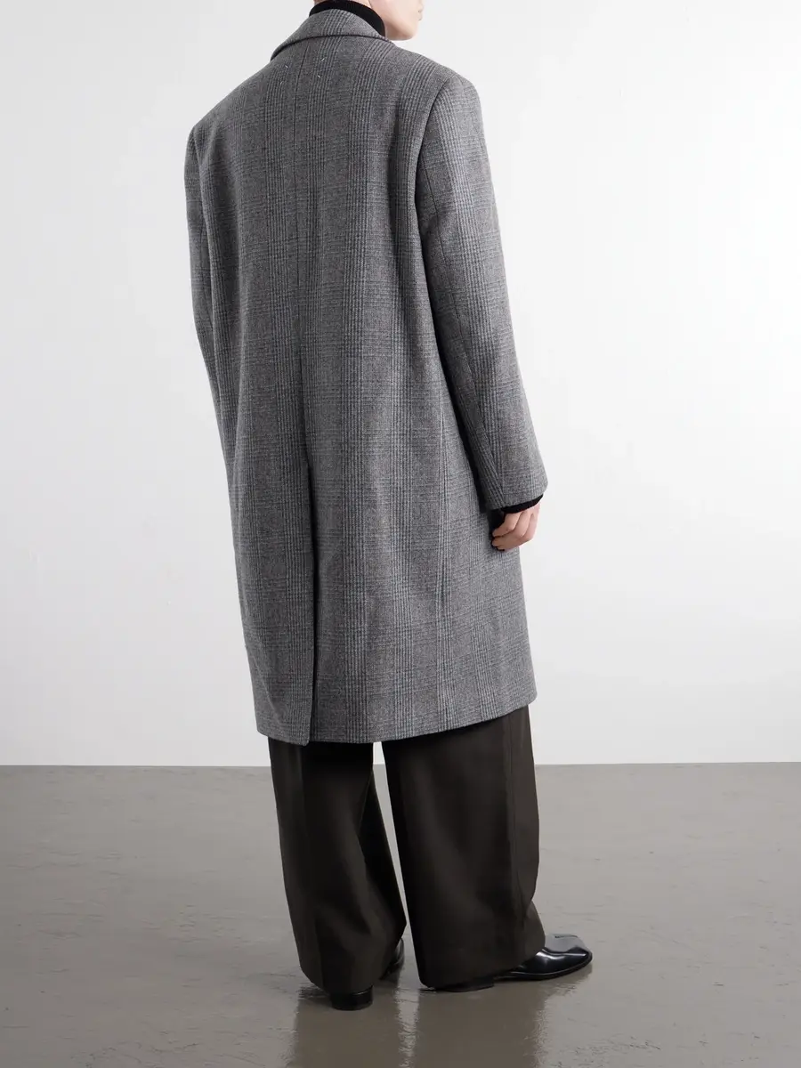 Maison Margiela Double-Breasted Prince of Wales Checked Virgin Wool Coat - Men | Thumbnail 4 Maison Margiela Double-Breasted Prince of Wales Checked Virgin Wool Coat - Men | Thumbnail 4