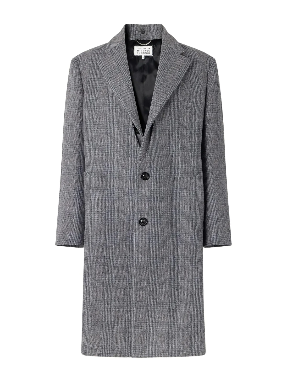Double-Breasted Prince of Wales Checked Virgin Wool Coat - Men Double-Breasted Prince of Wales Checked Virgin Wool Coat - Men