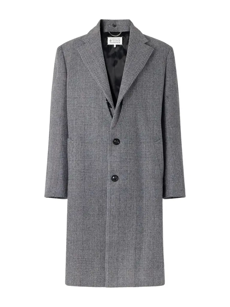Maison Margiela Double-Breasted Prince of Wales Checked Virgin Wool Coat - Men