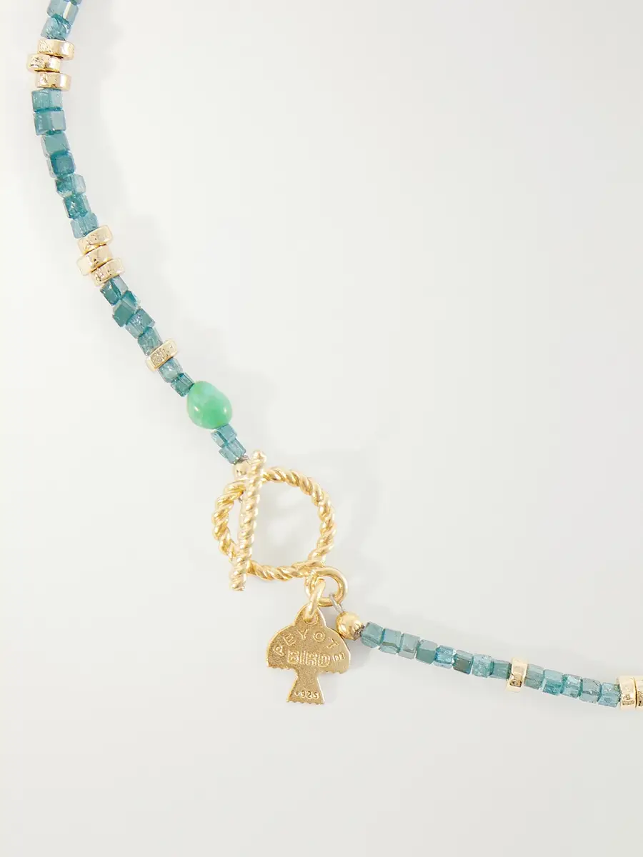 Peyote Bird Agua Y Oro Gold-Plated Turquoise Bracelet - Men | Thumbnail 4 Peyote Bird Agua Y Oro Gold-Plated Turquoise Bracelet - Men | Thumbnail 4