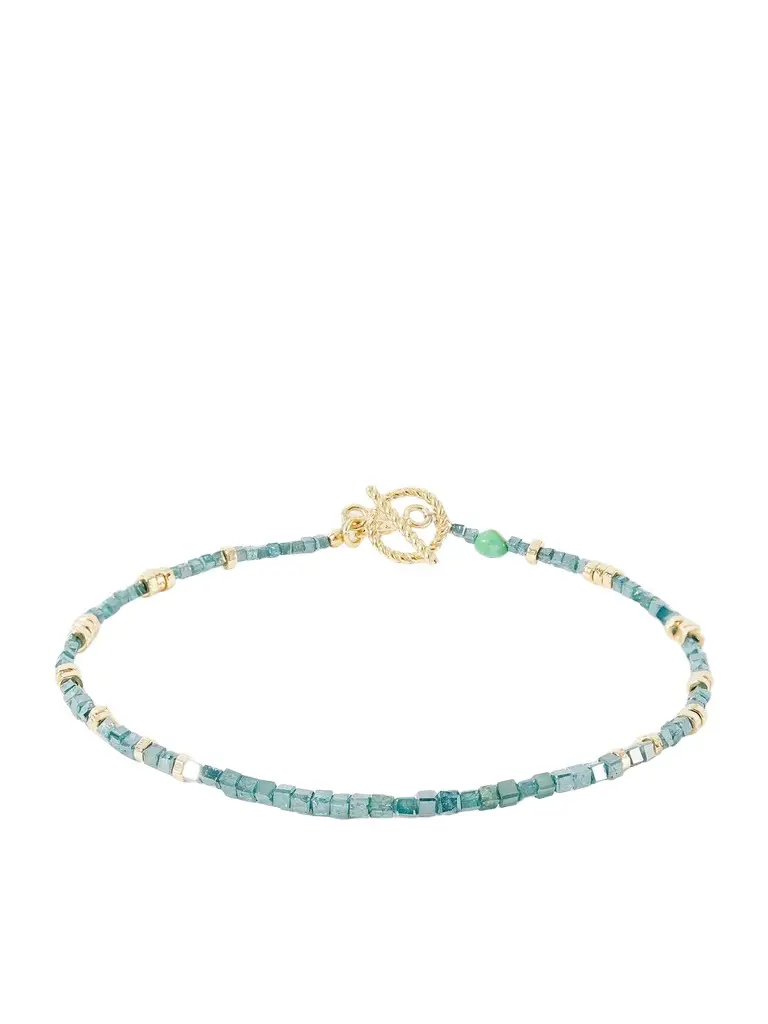 Agua Y Oro Gold-Plated Turquoise Bracelet - Men Agua Y Oro Gold-Plated Turquoise Bracelet - Men