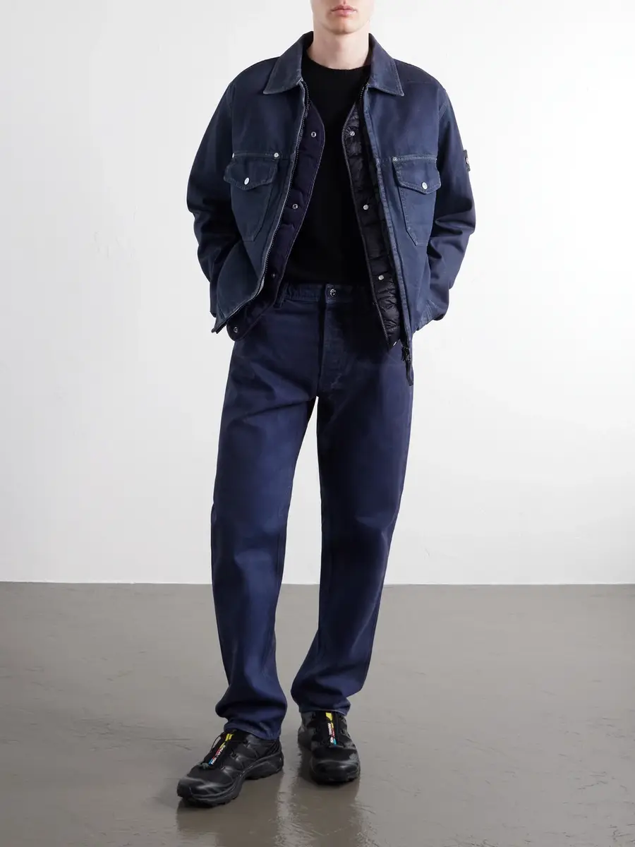 Stone Island Denim Research Collection Garment-Dyed Reflective Straight-Leg Jeans - Men | Thumbnail 2 Stone Island Denim Research Collection Garment-Dyed Reflective Straight-Leg Jeans - Men | Thumbnail 2