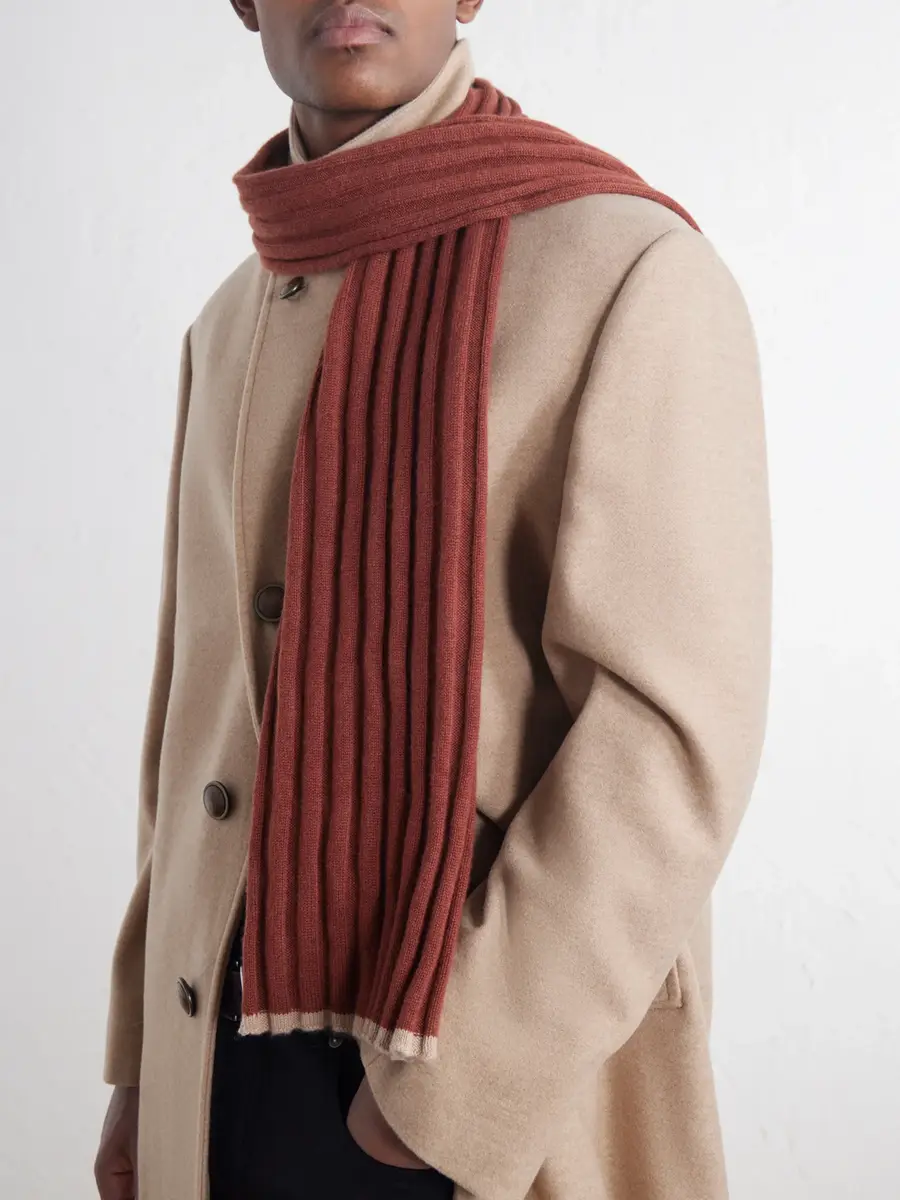 Brunello Cucinelli Ribbed Cashmere Scarf - Men | Thumbnail 3 Brunello Cucinelli Ribbed Cashmere Scarf - Men | Thumbnail 3