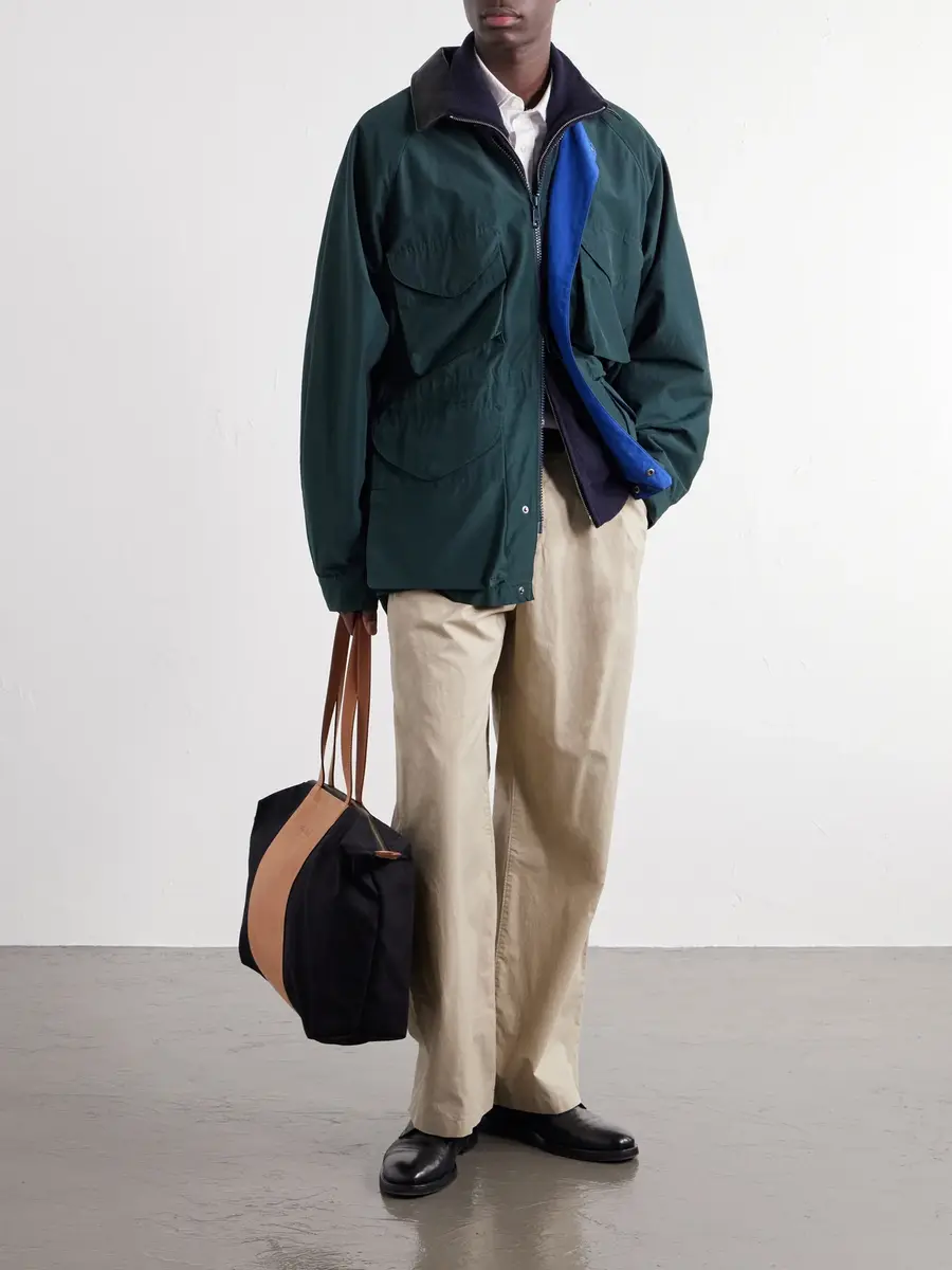 Aimé Leon Dore Logo-Embossed Leather-Trimmed Canvas Tote - Men | Thumbnail 2