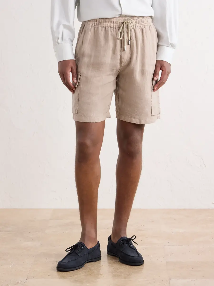 Vilebrequin Baie Straight-Leg Linen Drawstring Cargo Shorts - Men | Thumbnail 3 Vilebrequin Baie Straight-Leg Linen Drawstring Cargo Shorts - Men | Thumbnail 3