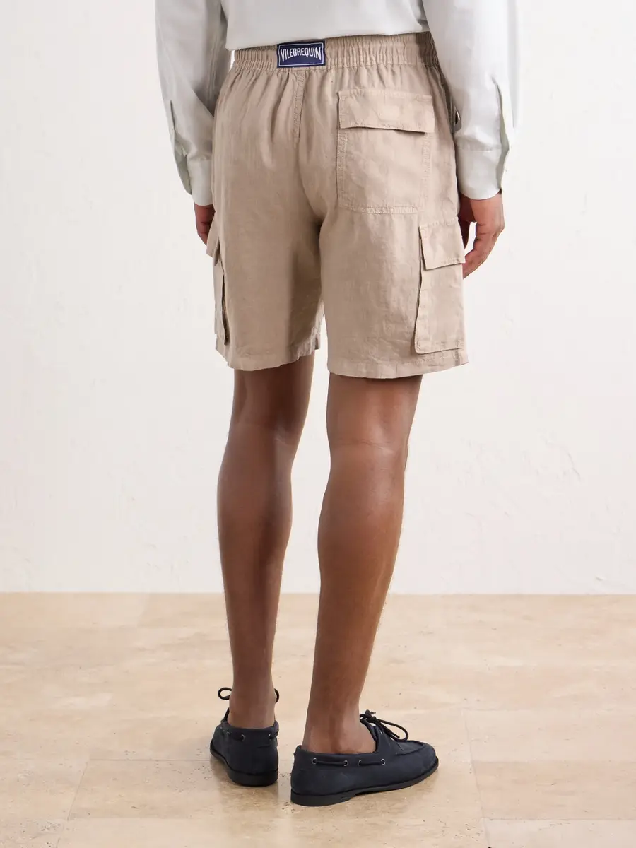 Vilebrequin Baie Straight-Leg Linen Drawstring Cargo Shorts - Men | Thumbnail 4 Vilebrequin Baie Straight-Leg Linen Drawstring Cargo Shorts - Men | Thumbnail 4