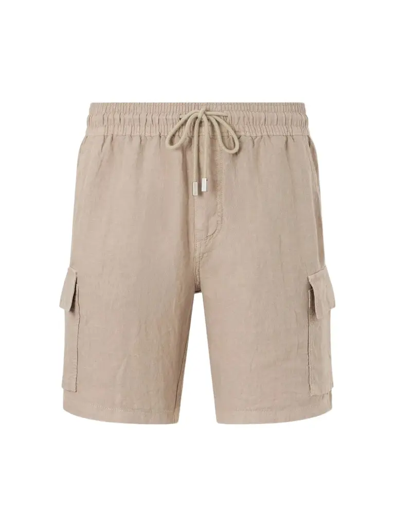 Vilebrequin Baie Straight-Leg Linen Drawstring Cargo Shorts - Men