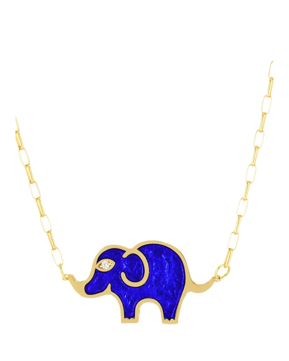 Audrey C. Jewels Elephant Enamel Pendant Necklace