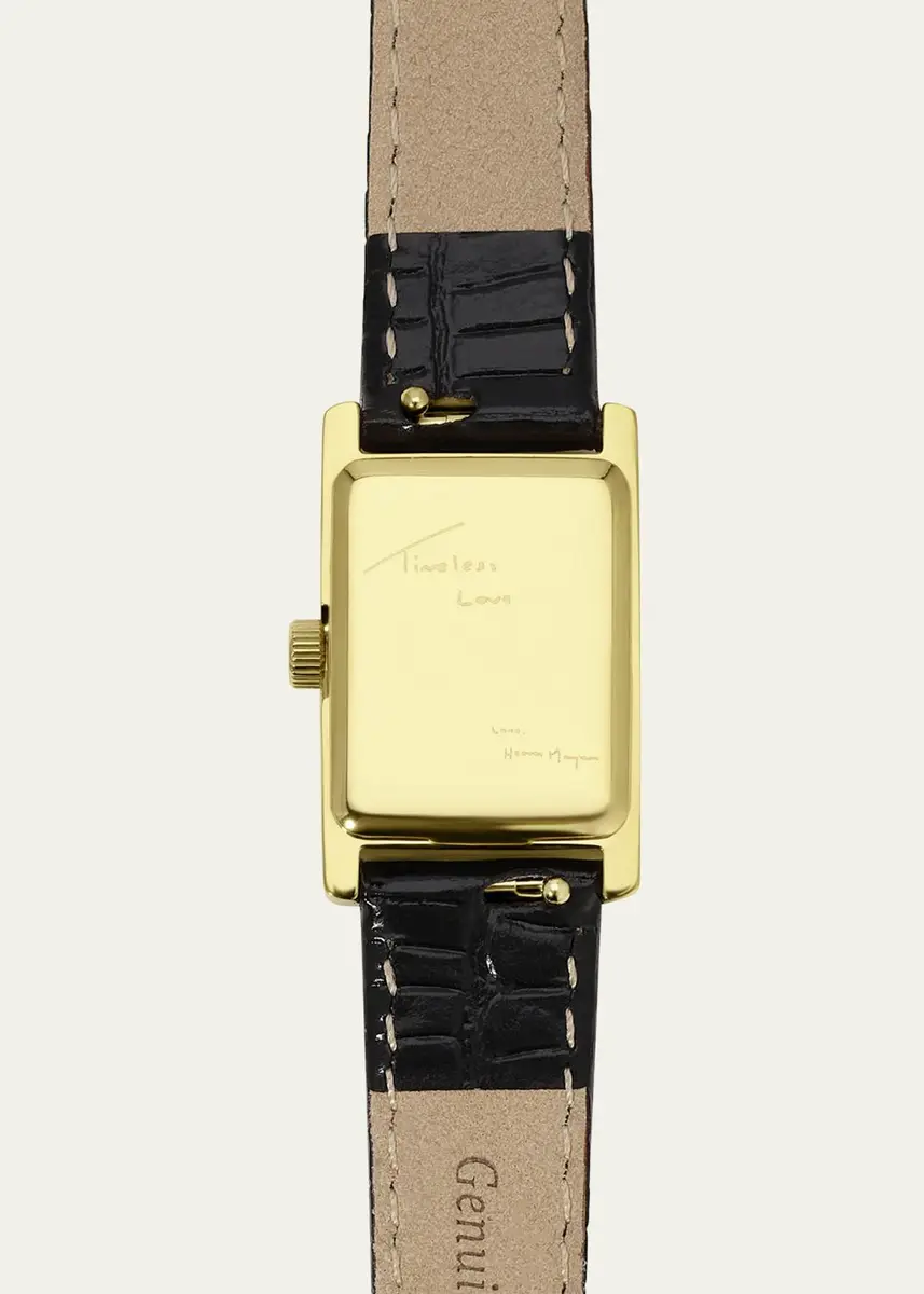 Heaven Mayhem Mini Icon Watch with Leather Strap, Gold | Thumbnail 2 Heaven Mayhem Mini Icon Watch with Leather Strap, Gold | Thumbnail 2