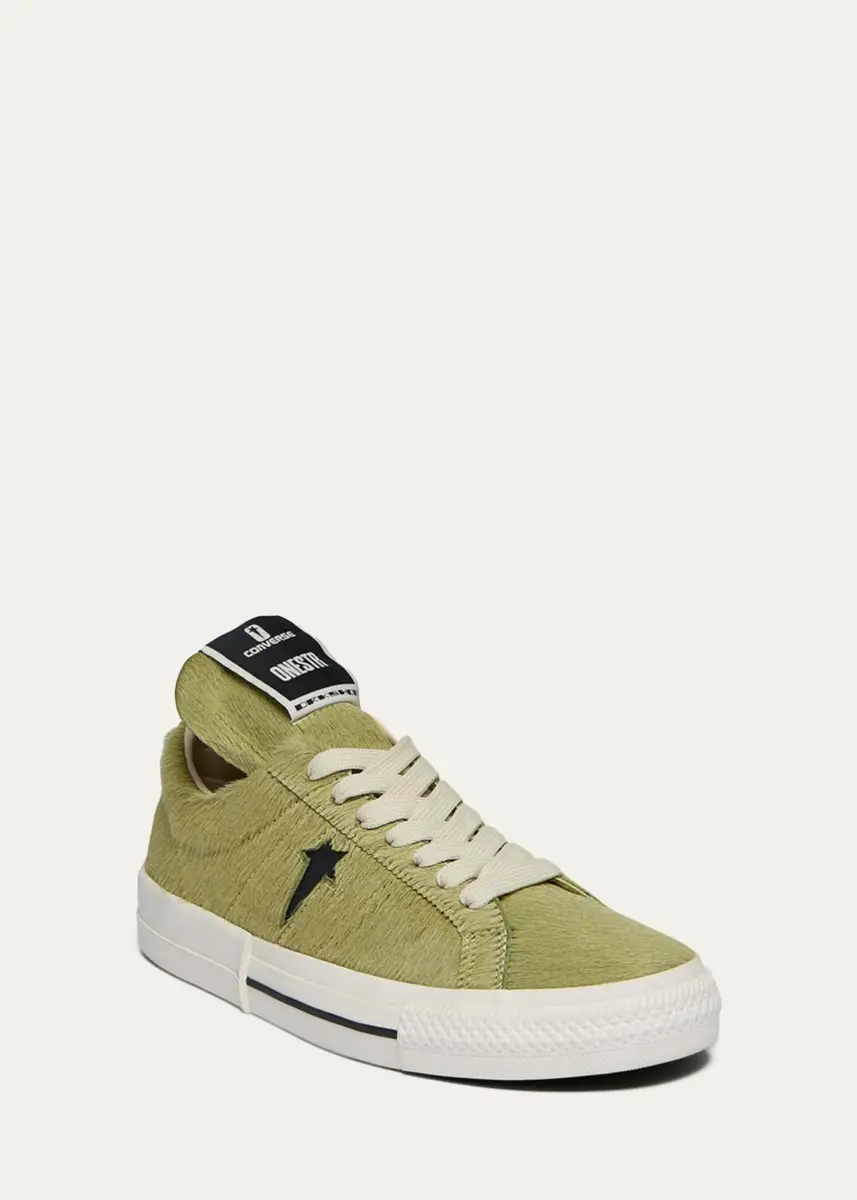DRKSHDW RICK OWENS x Converse Men's Onestr Calf Hair Low-Top Sneakers | Thumbnail 2 DRKSHDW RICK OWENS x Converse Men's Onestr Calf Hair Low-Top Sneakers | Thumbnail 2