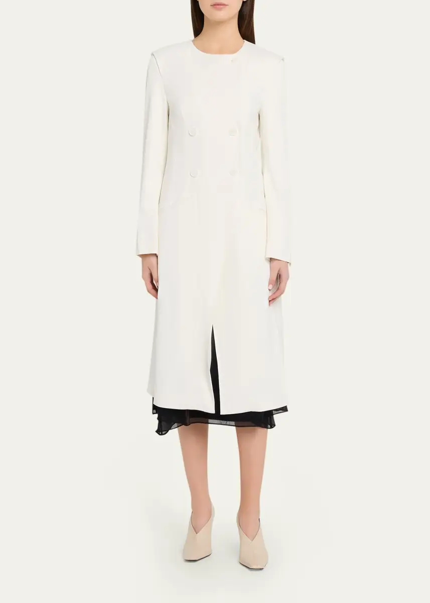 Proenza Schouler Anouk Satin Back Crepe Coat | Thumbnail 2 Proenza Schouler Anouk Satin Back Crepe Coat | Thumbnail 2