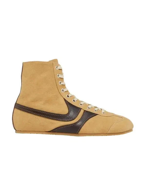 Men's Destin Canvas and Leather High-Top Sneakers Men's Destin Canvas and Leather High-Top Sneakers