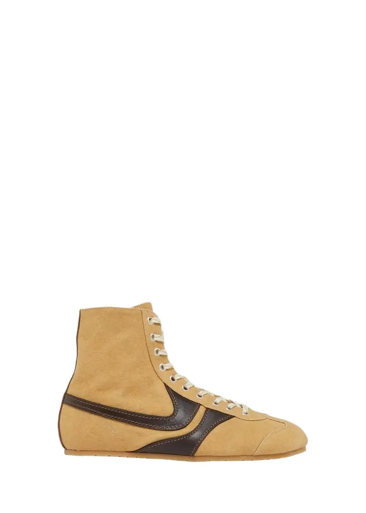 Dries Van Noten Men's Destin Canvas and Leather High-Top Sneakers