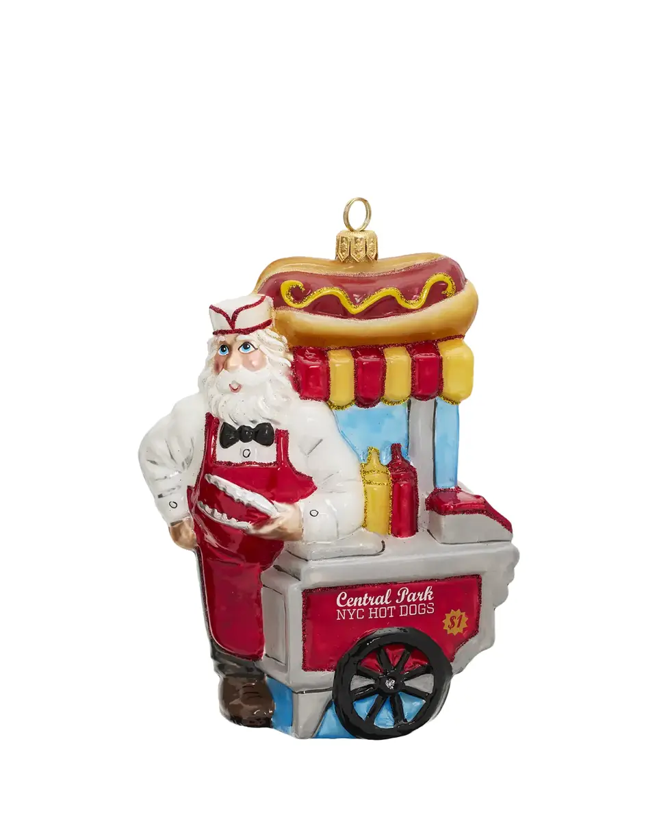 Joy To The World Collectibles Central Park Hot Dog Vendor 3D Christmas Ornament | Thumbnail 2 Joy To The World Collectibles Central Park Hot Dog Vendor 3D Christmas Ornament | Thumbnail 2