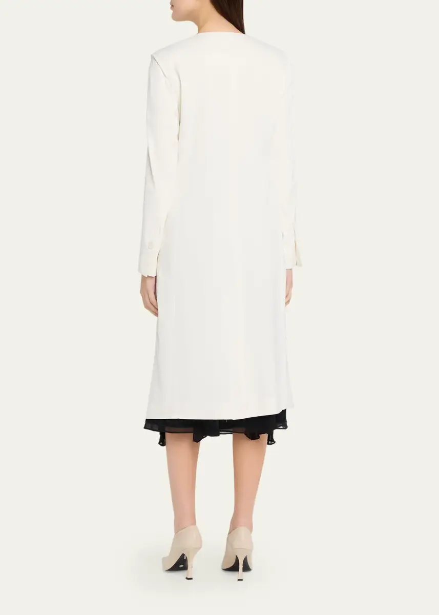 Proenza Schouler Anouk Satin Back Crepe Coat | Thumbnail 3 Proenza Schouler Anouk Satin Back Crepe Coat | Thumbnail 3