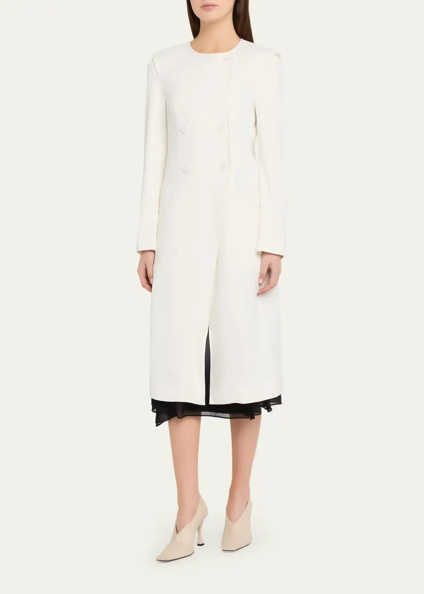 Proenza Schouler Anouk Satin Back Crepe Coat | Thumbnail 4 Proenza Schouler Anouk Satin Back Crepe Coat | Thumbnail 4