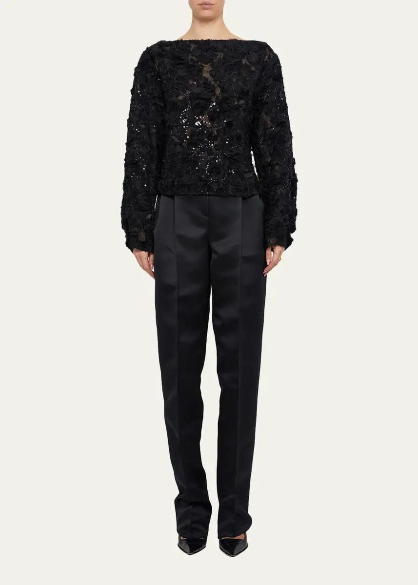 PRABAL GURUNG Bateau-Neck Beaded Blouse | Thumbnail 2 PRABAL GURUNG Bateau-Neck Beaded Blouse | Thumbnail 2