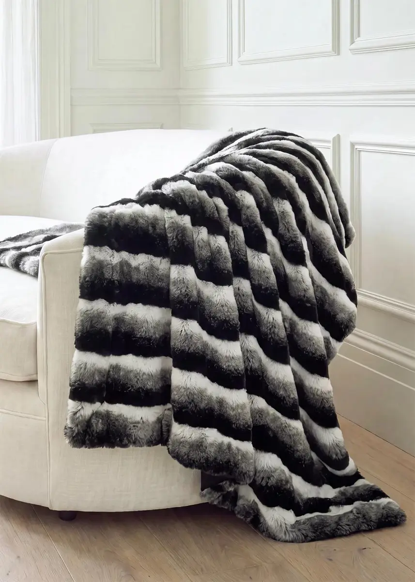 Lyla Grant Faux Chinchilla Throw, 60" x 72" | Thumbnail 2 Lyla Grant Faux Chinchilla Throw, 60" x 72" | Thumbnail 2