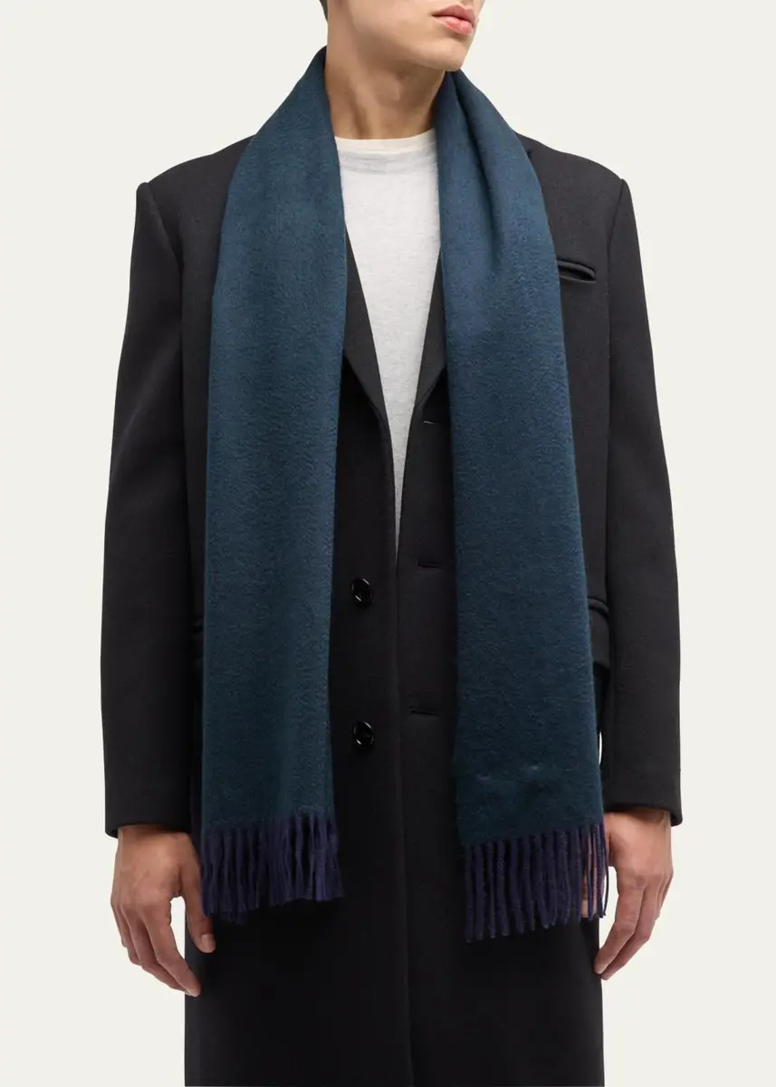 Begg x Co Men's Cashmere Arran Reversible Scarf | Thumbnail 3 Begg x Co Men's Cashmere Arran Reversible Scarf | Thumbnail 3