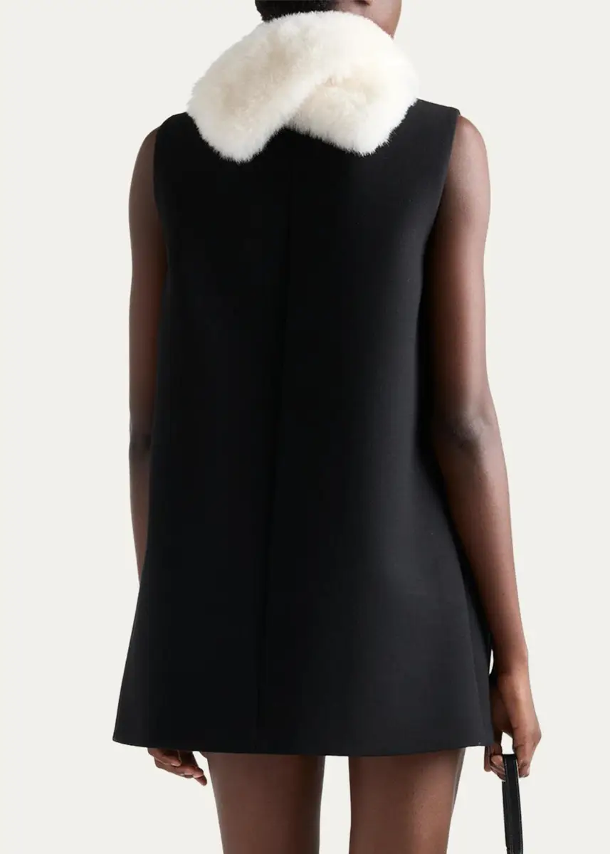 Prada Wool A-Line Mini Dress | Thumbnail 3