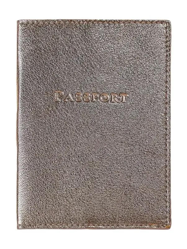 Metallic Leather Passport Holder Metallic Leather Passport Holder