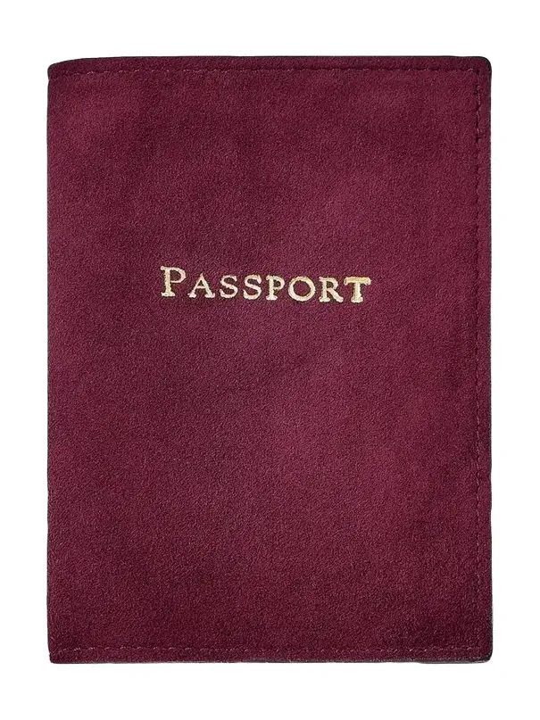 Suede Passport Holder Suede Passport Holder